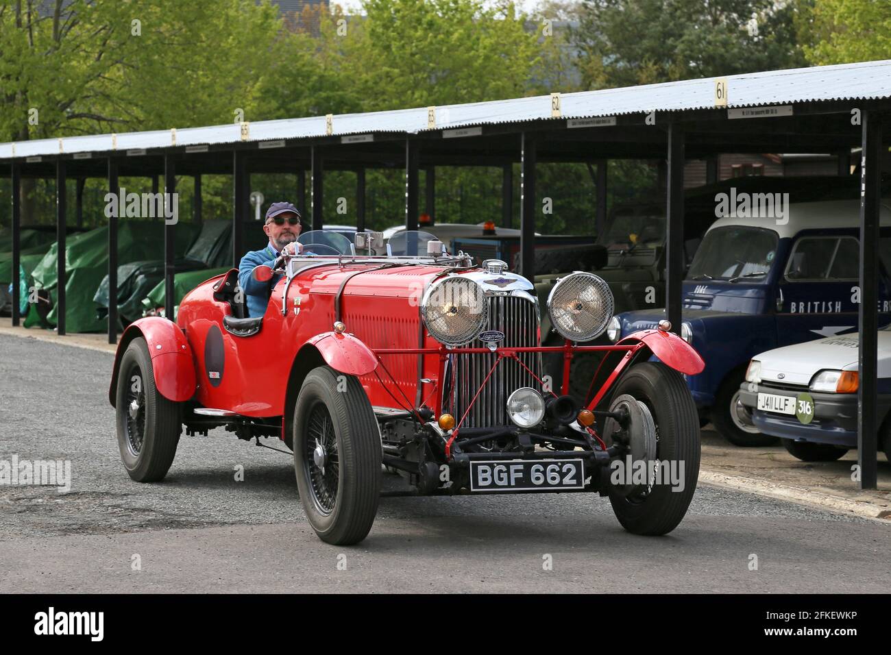 Lagonda M45 Le Mans 1935 (1934, replica body), Outer Paddock, Brooklands Museum, Weybridge, Surrey, England, Great Britain, United Kingdom, UK, Europe Stock Photo