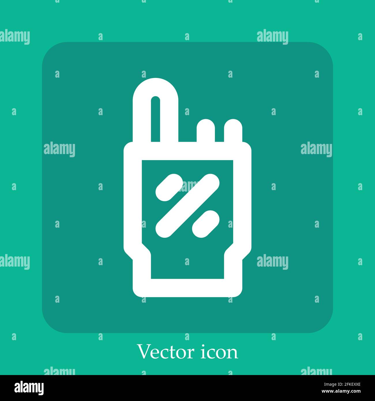 walkie vector icon linear icon.Line with Editable stroke Stock Vector