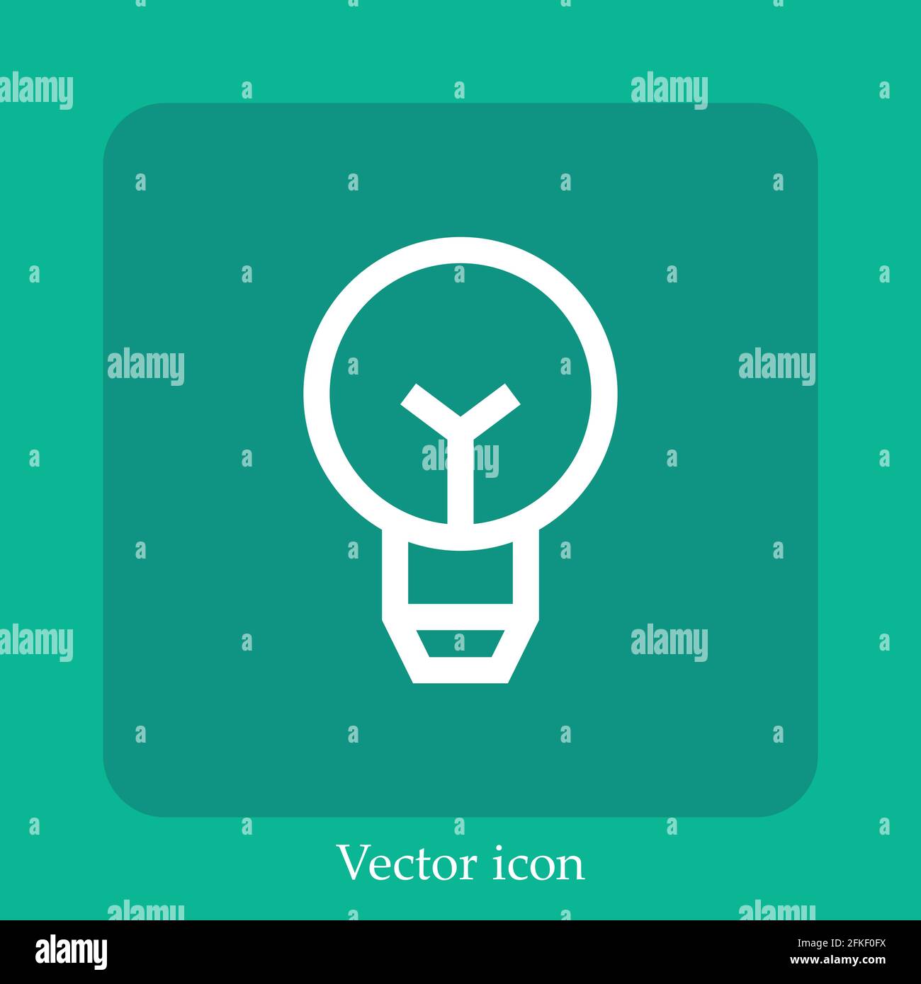 lightbulb vector icon linear icon.Line with Editable stroke Stock ...