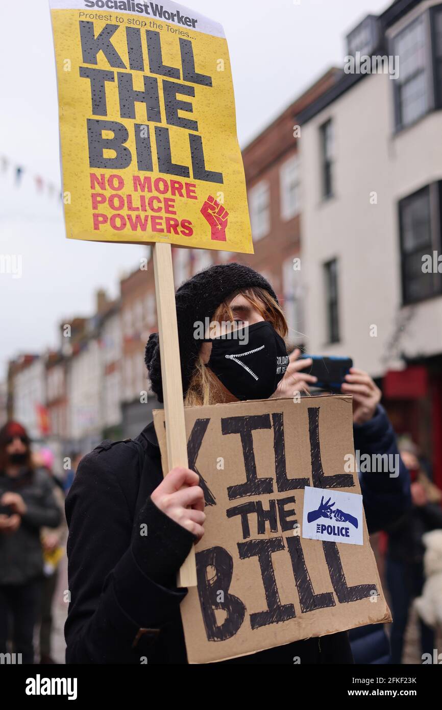 Chichester kill the police protest hires stock photography and images