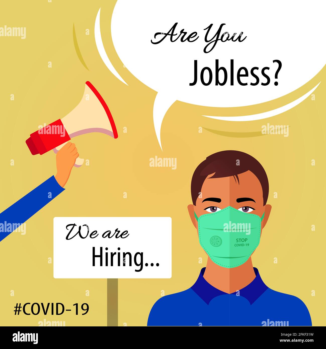 We are Hiring flyer, poster advertisement for job seekers. Job post