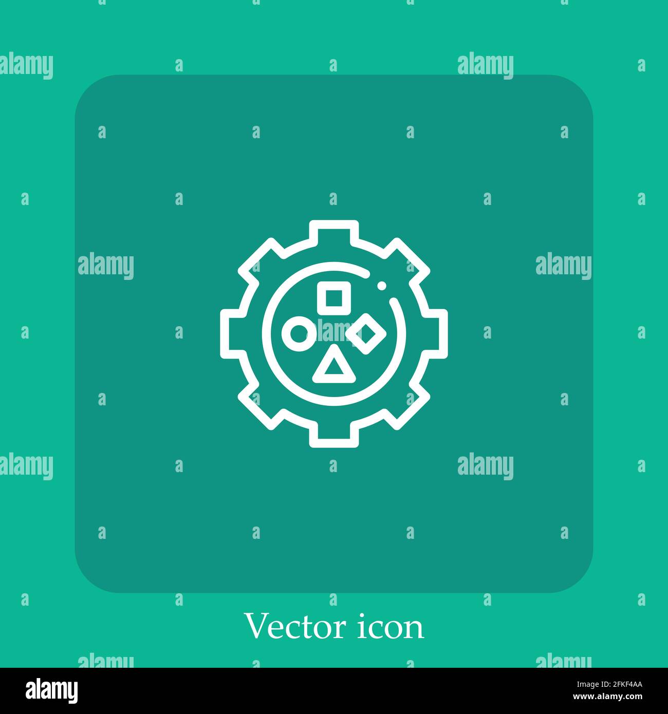 problem solving vector icon linear icon.Line with Editable stroke Stock Vector