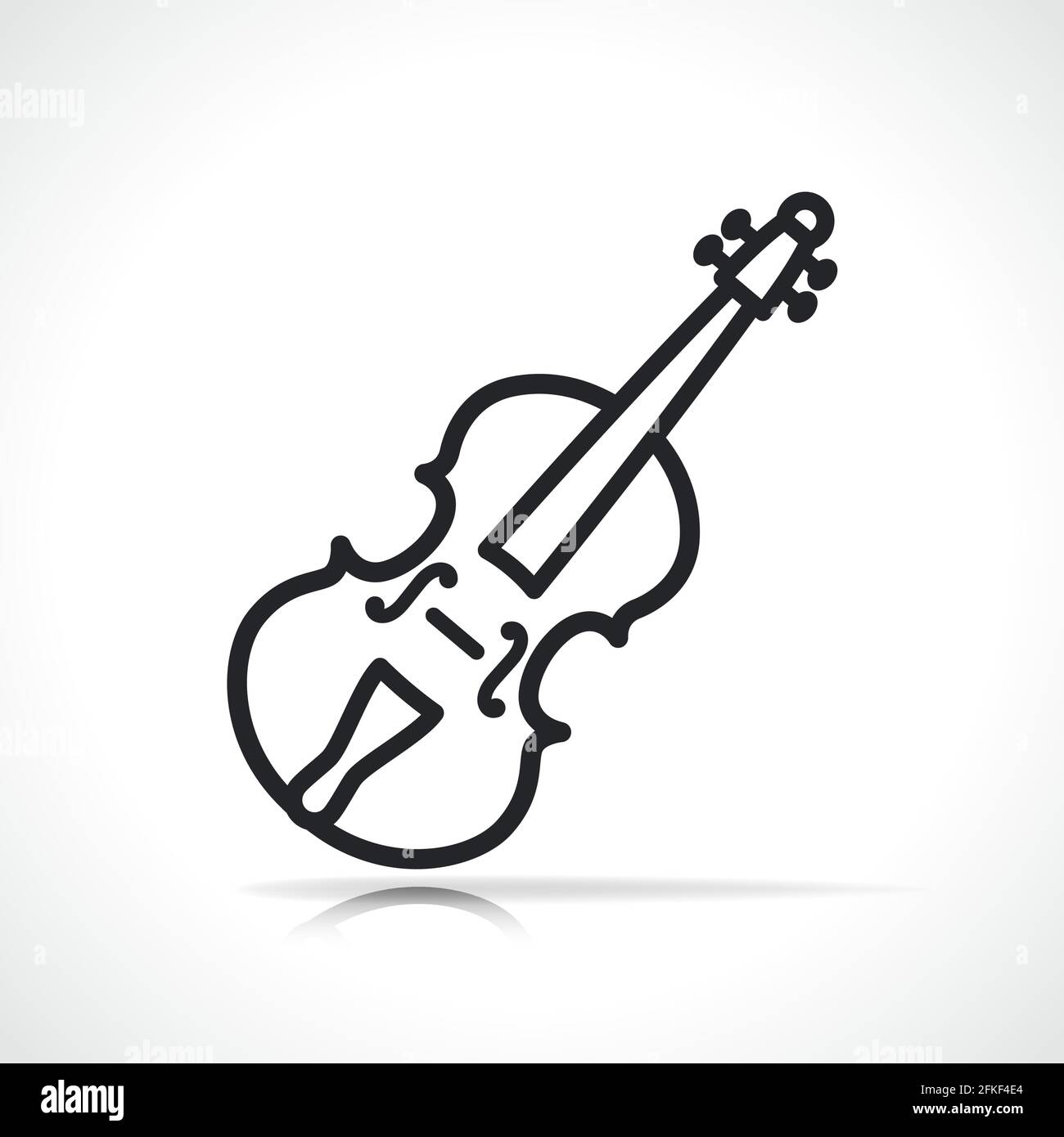Vector Illustration Of Violin Line Icon Design Stock Vector Image And Art