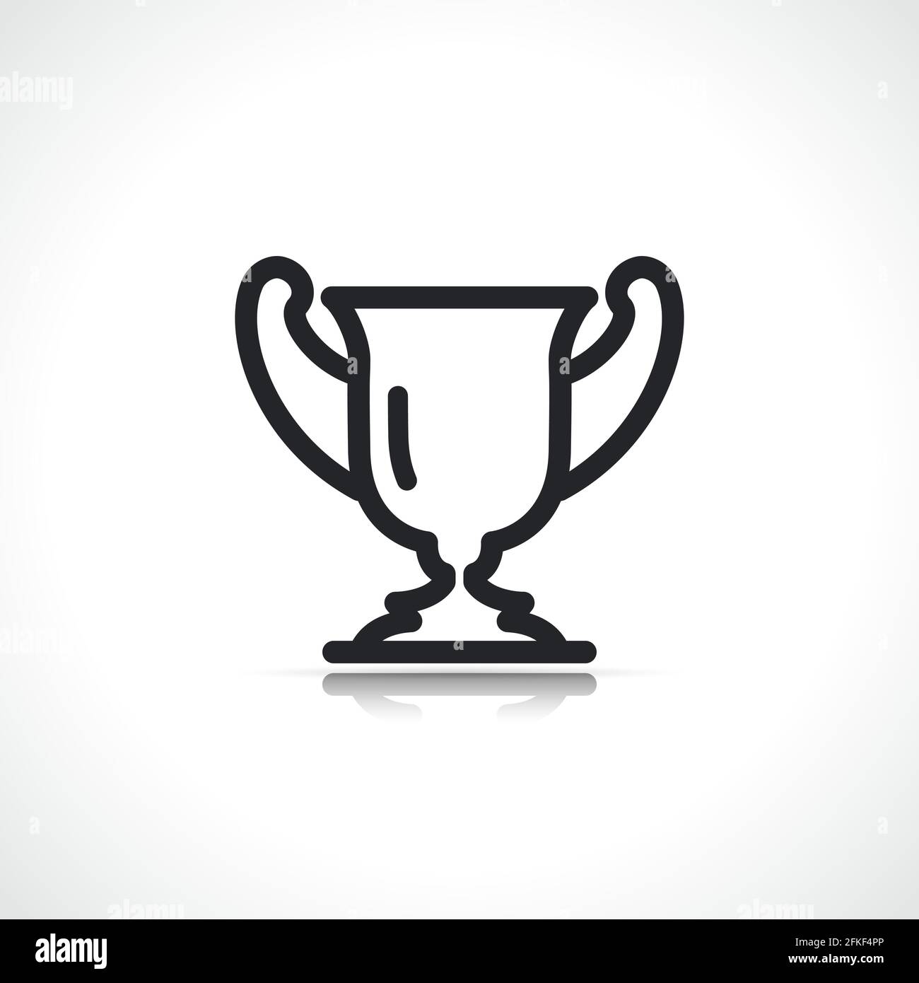 Vector illustration of winner trophy cup icon Stock Vector