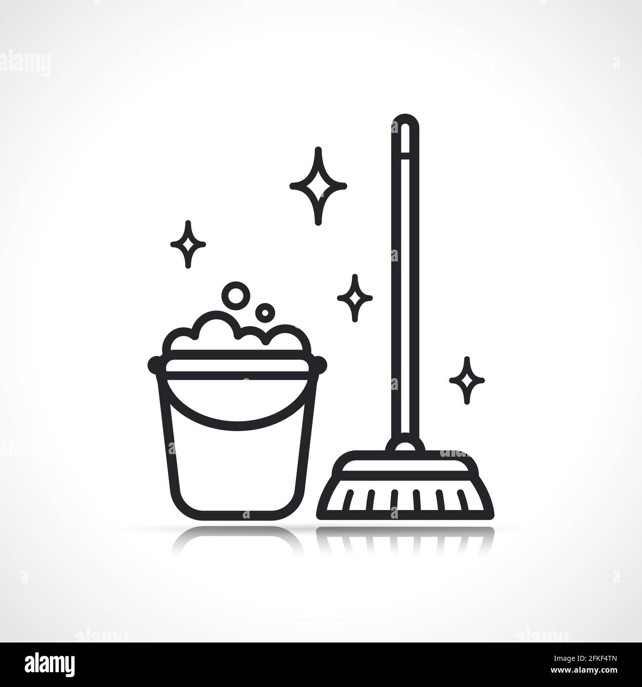 Cleaning bucket and broom hi-res stock photography and images - Alamy