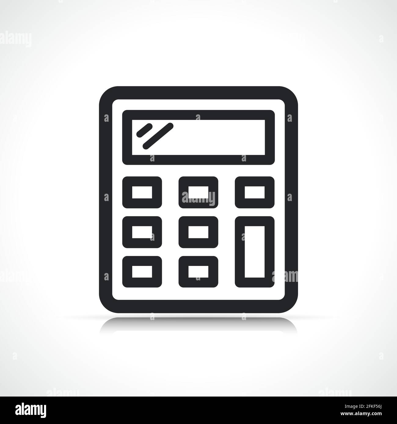 calculator icon isolated design on white background Stock Vector