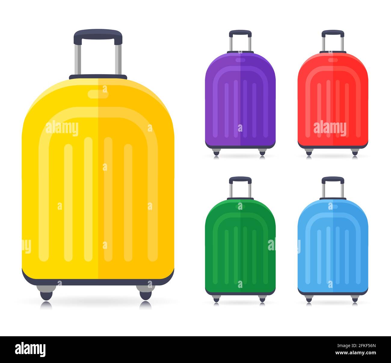 Vector illustration of travel suitcase flat design Stock Vector