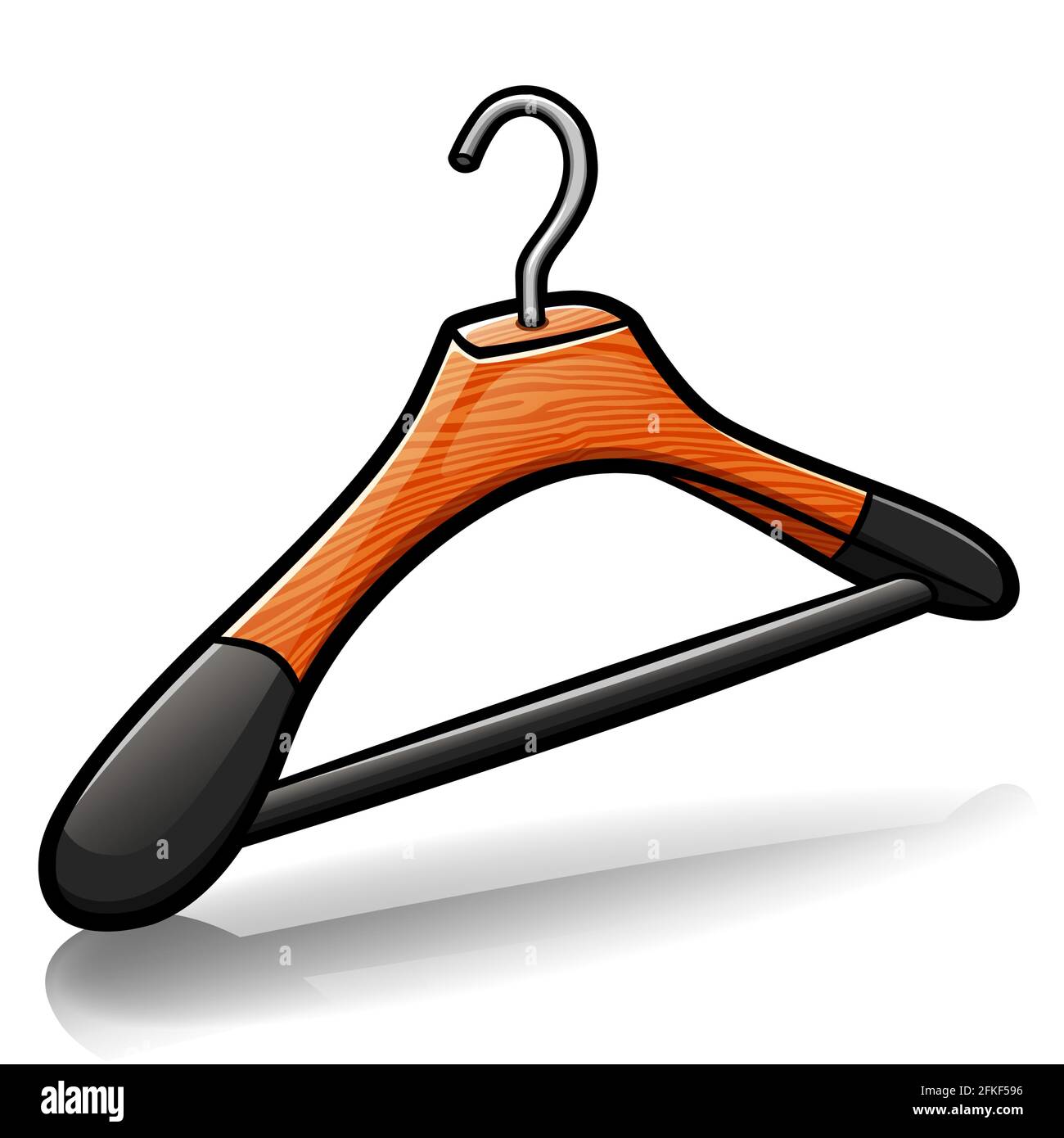 Vector illustration of clothes hanger cartoon isolated Stock Vector