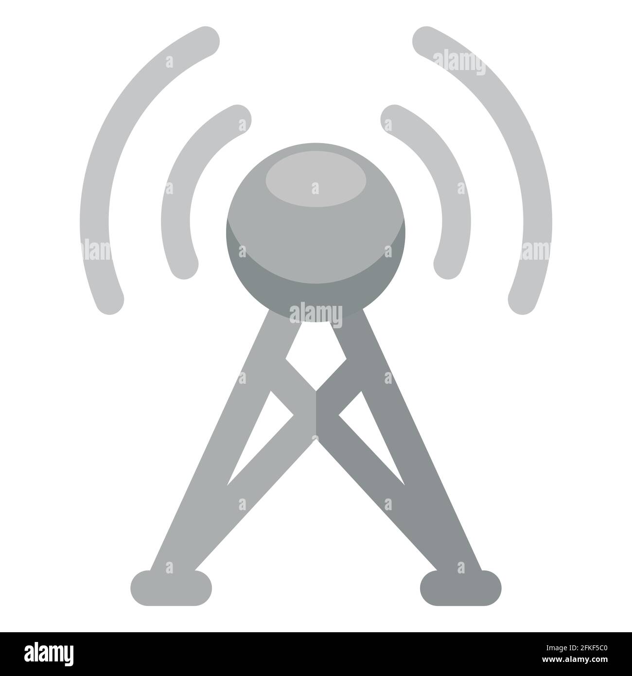 broadcast antenna flat icon isolated vector design Stock Vector