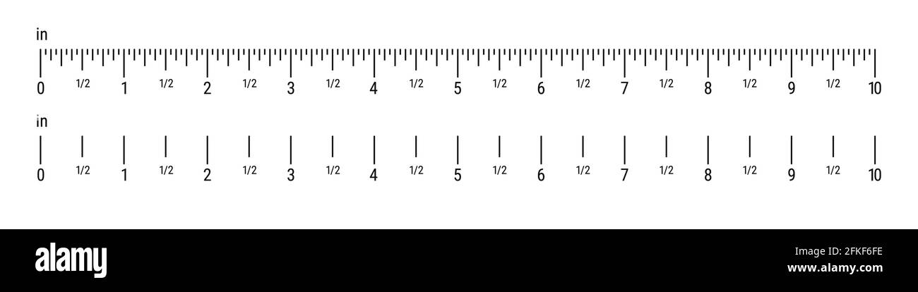Inch ruler scale. 10 inches scale. Flat style vector illustration isolated  on white background Stock Vector Image & Art - Alamy