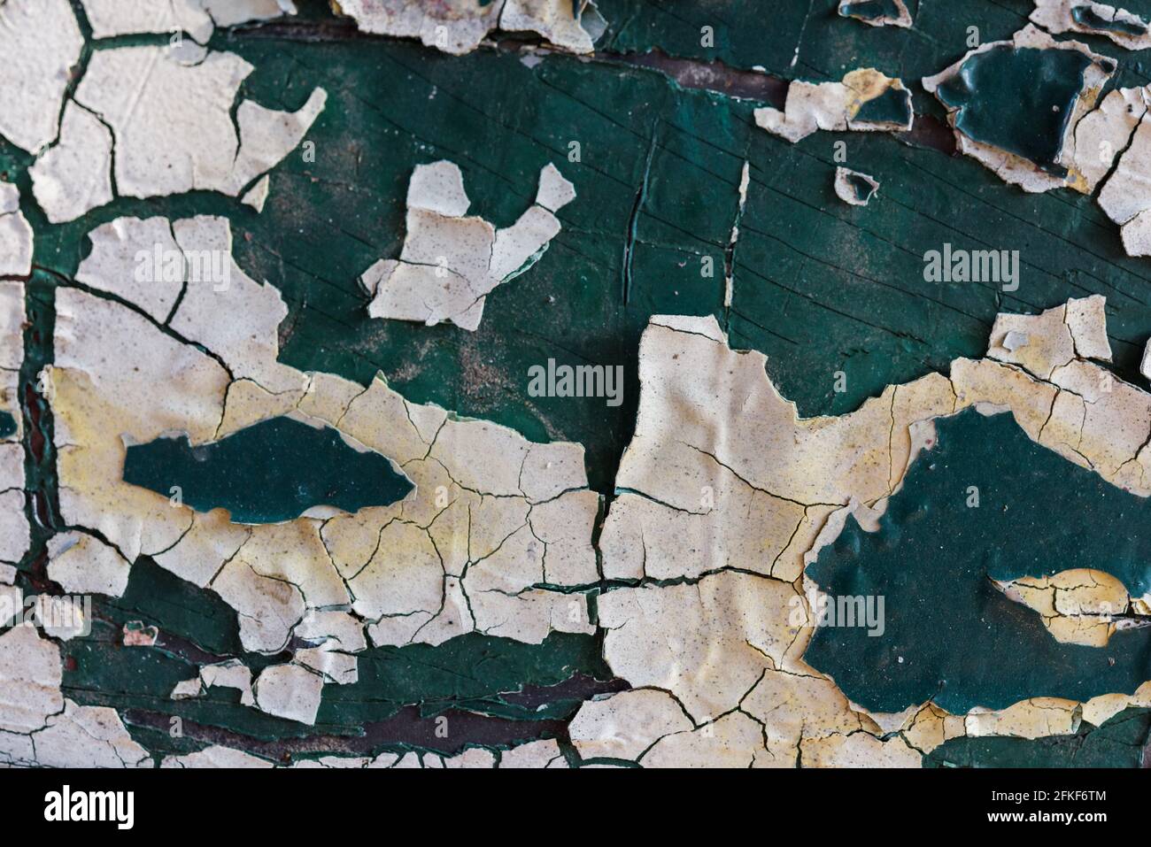 Cracked, peeling and dirty surfaces Stock Photo