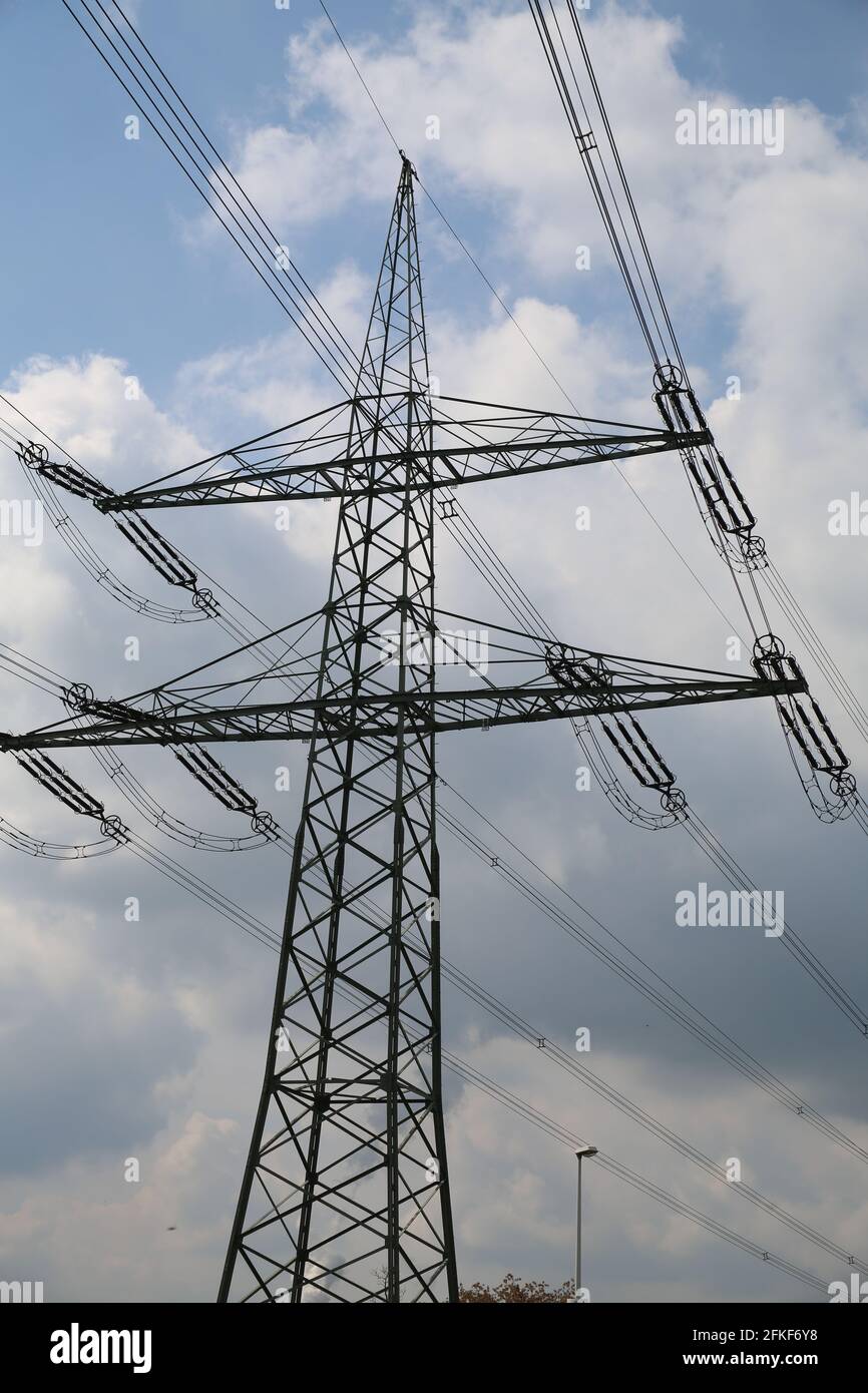 Handhold for electric wire Stock Photo