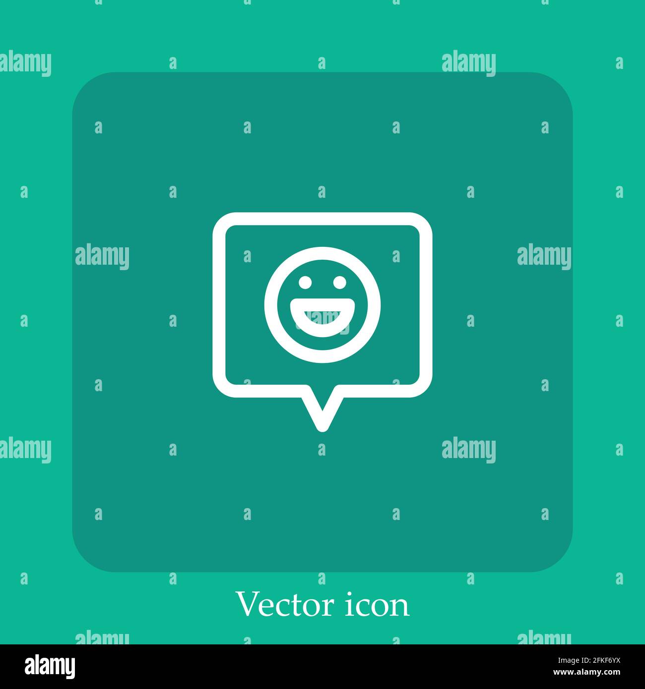 motivational speech vector icon linear icon.Line with Editable stroke Stock Vector