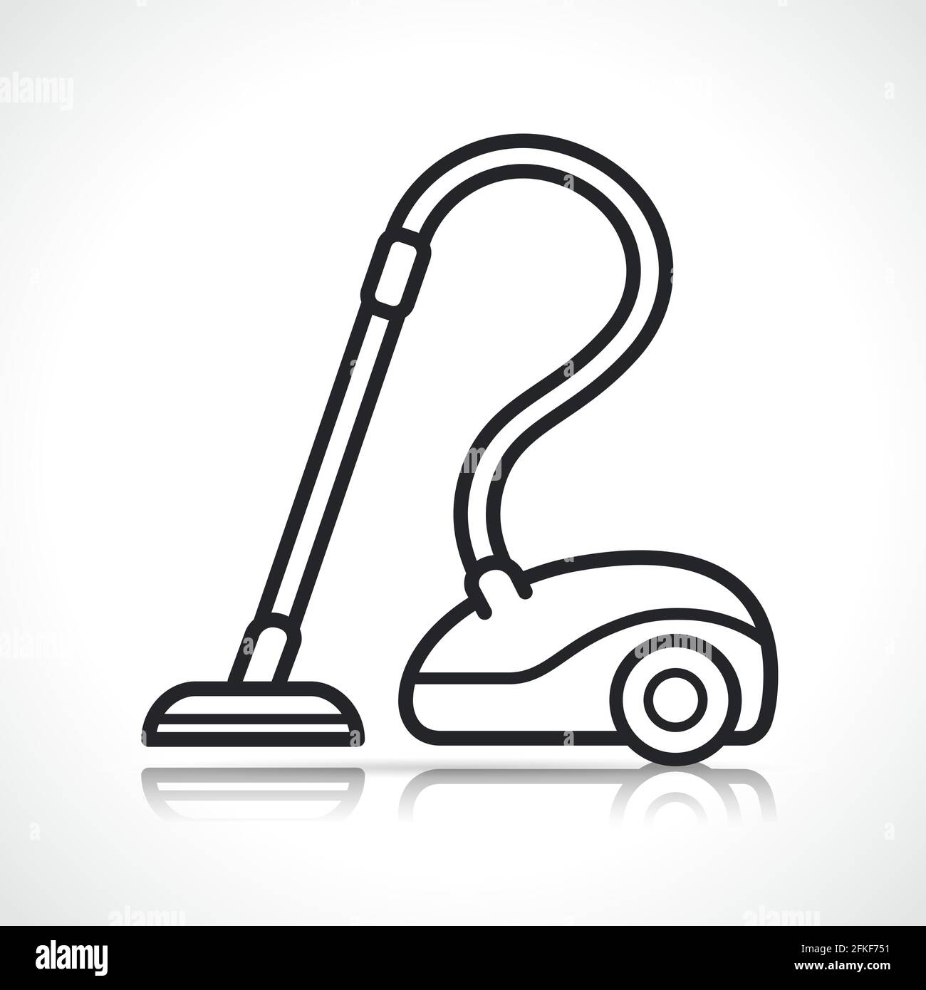 vacuum cleaner line icon isolated flat design Stock Vector