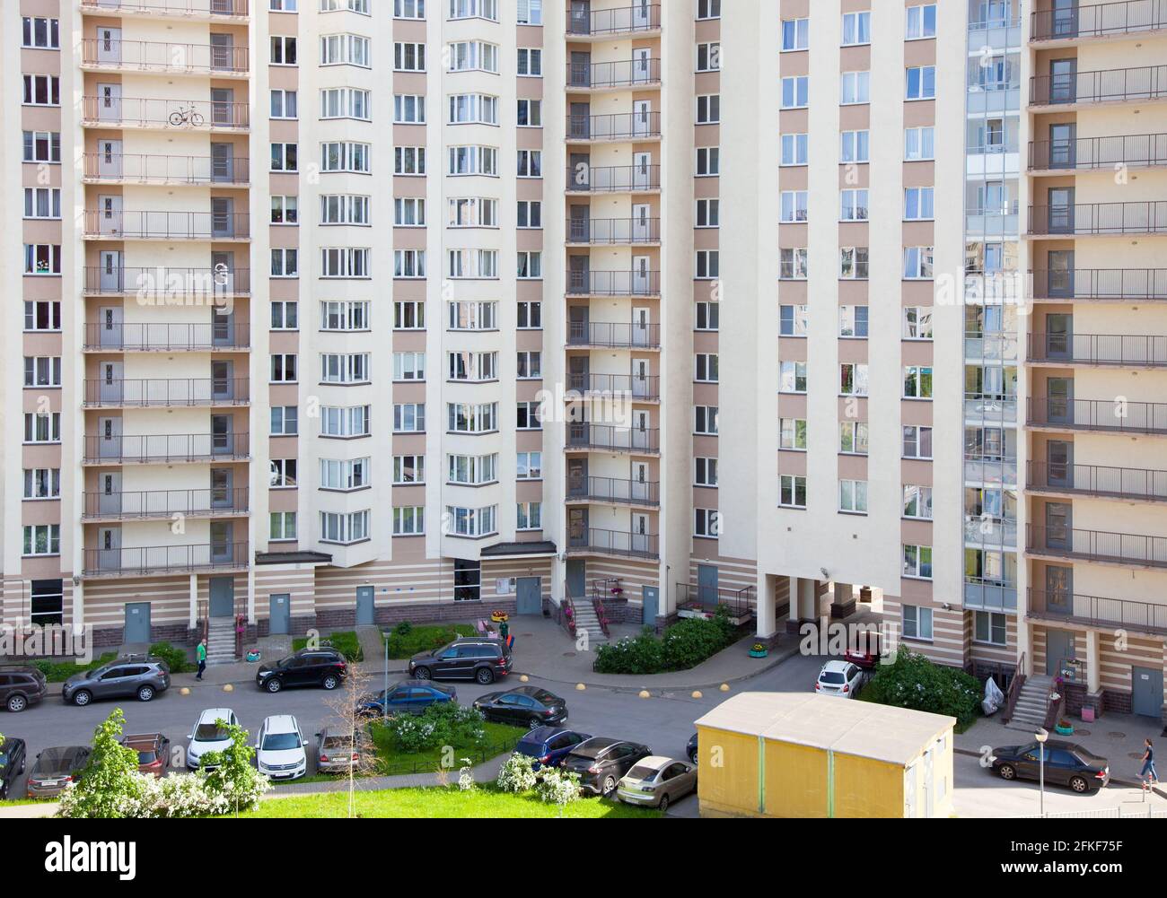 Residential district in Saint Petersburg, Krasnogvardeisky district. Russia. Stock Photo