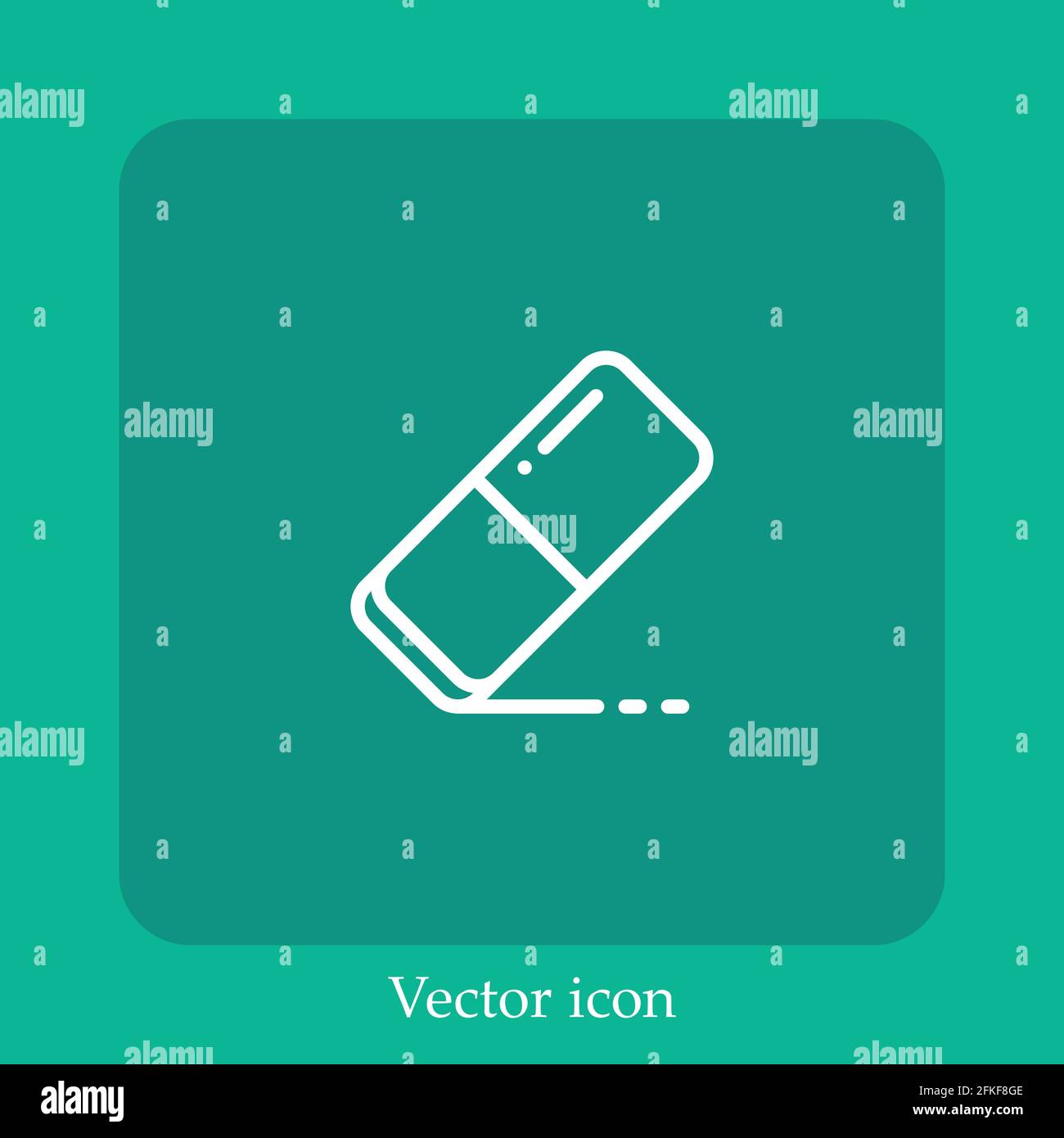 eraser vector icon linear icon.Line with Editable stroke Stock Vector ...