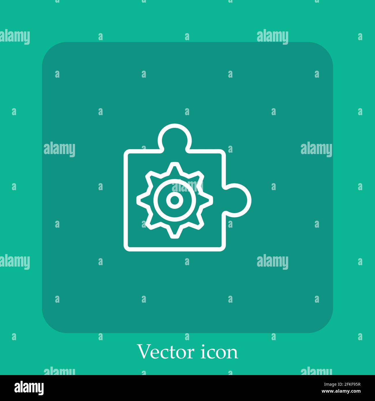 problems vector icon linear icon.Line with Editable stroke Stock Vector