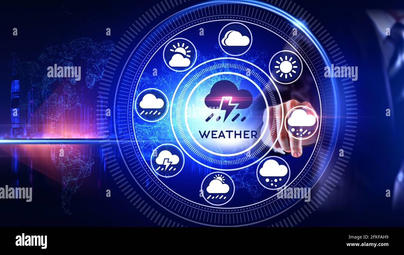 Weather icon concept rotating wheel hi-res stock photography and images ...