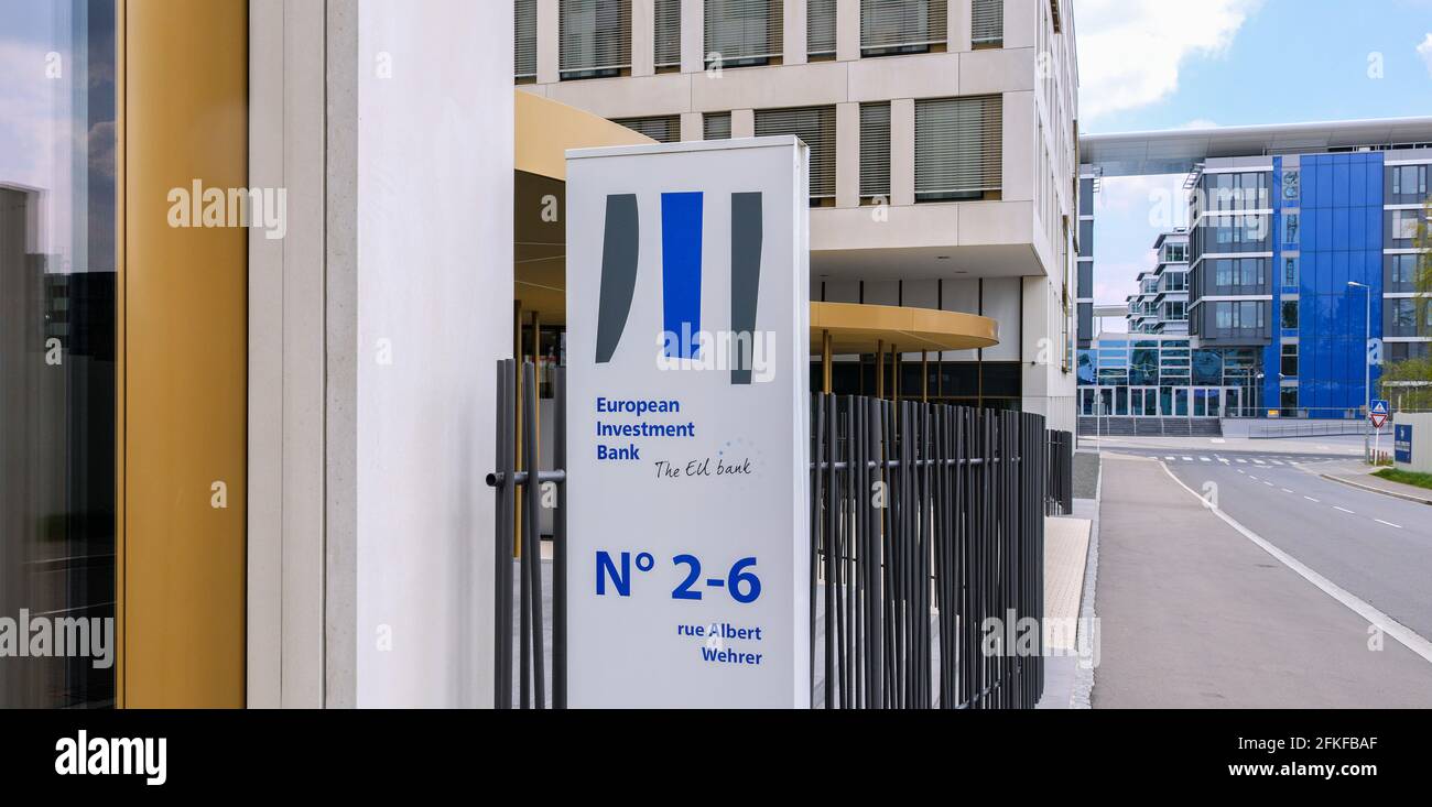 European Investment bank in the financial district of Luxemburg