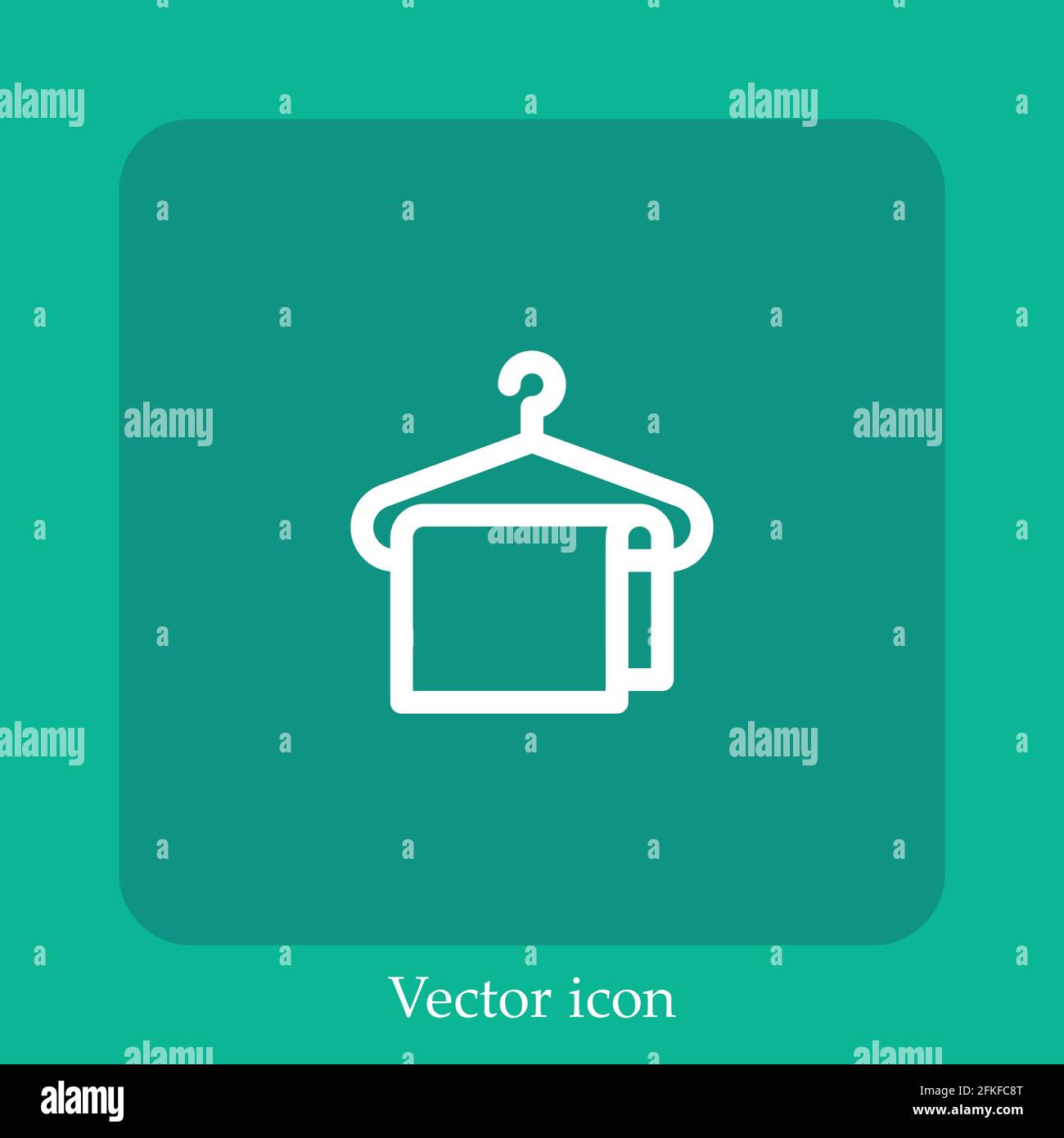 towels vector icon linear icon.Line with Editable stroke Stock Vector ...