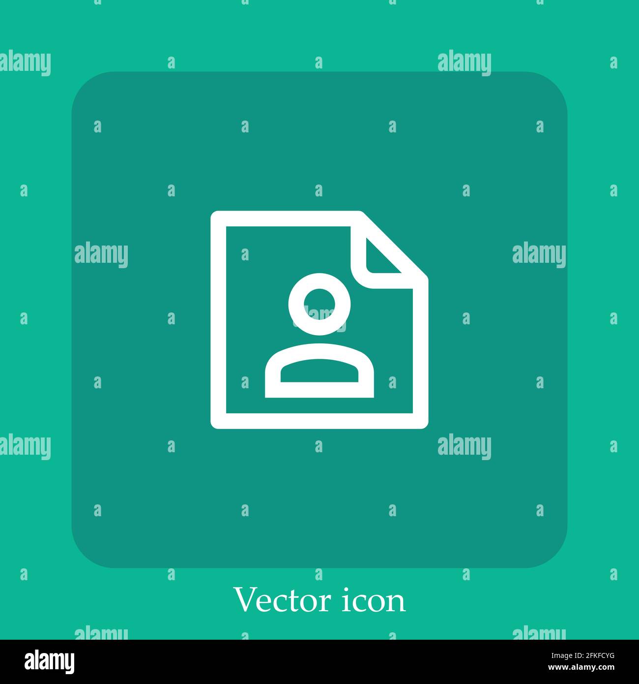 contact info vector icon linear icon.Line with Editable stroke Stock ...