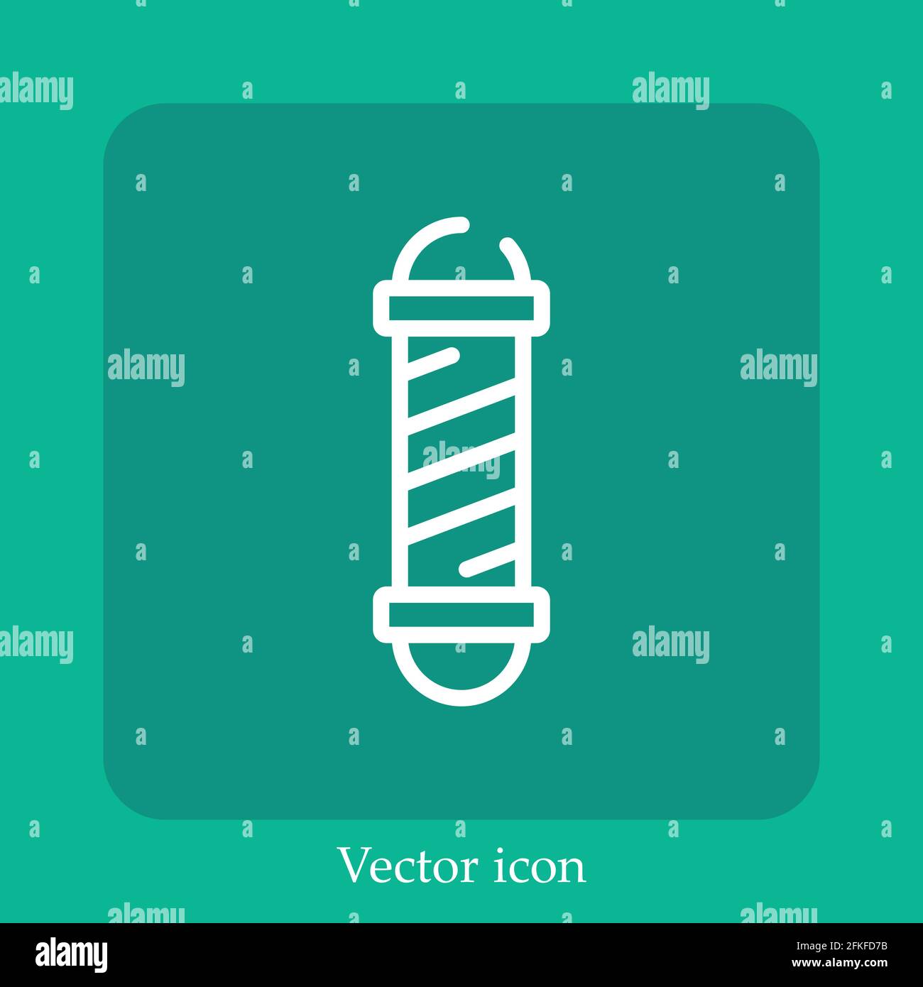 barber shop vector icon linear icon.Line with Editable stroke Stock ...