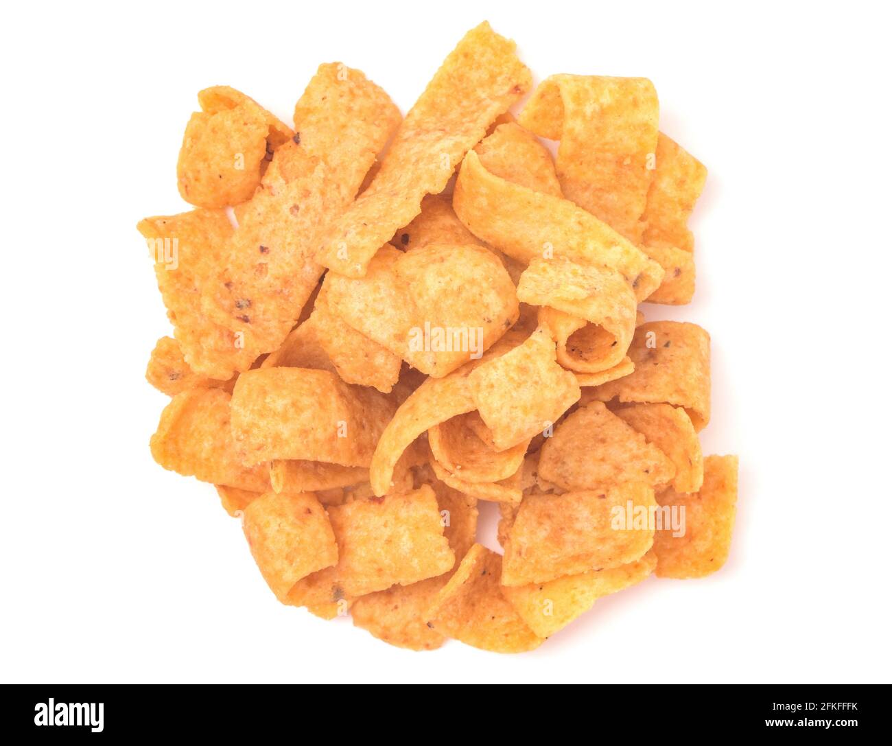 Yellow Corn Chips Isolated on a White Background Stock Photo Alamy