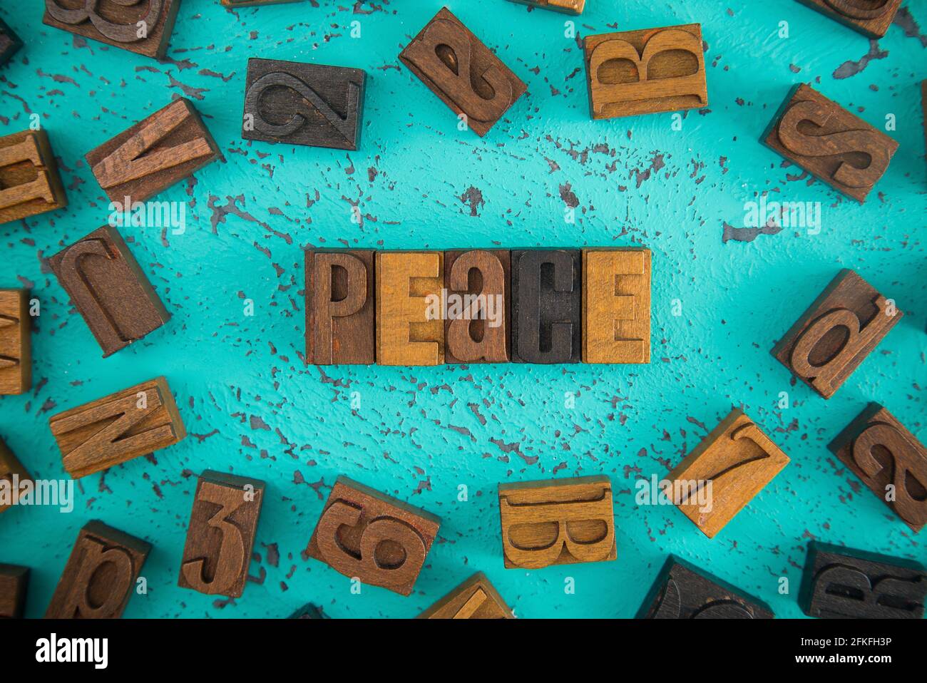 Peace Block Lettering Hope in block letters hi-res stock photography and images - Alamy