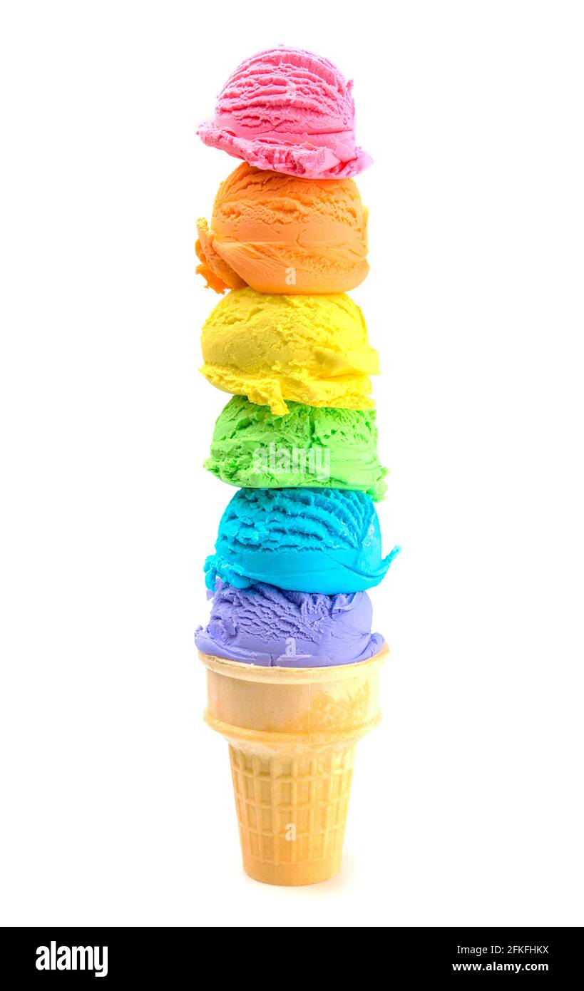 Rainbow ice cream hi-res stock photography and images - Alamy
