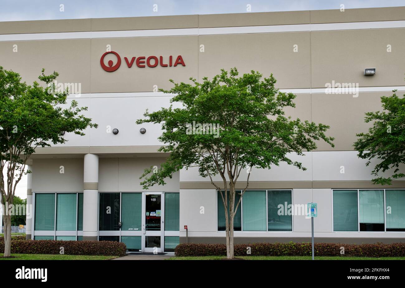 Houston, Texas USA 04182021 Veolia office building exterior in