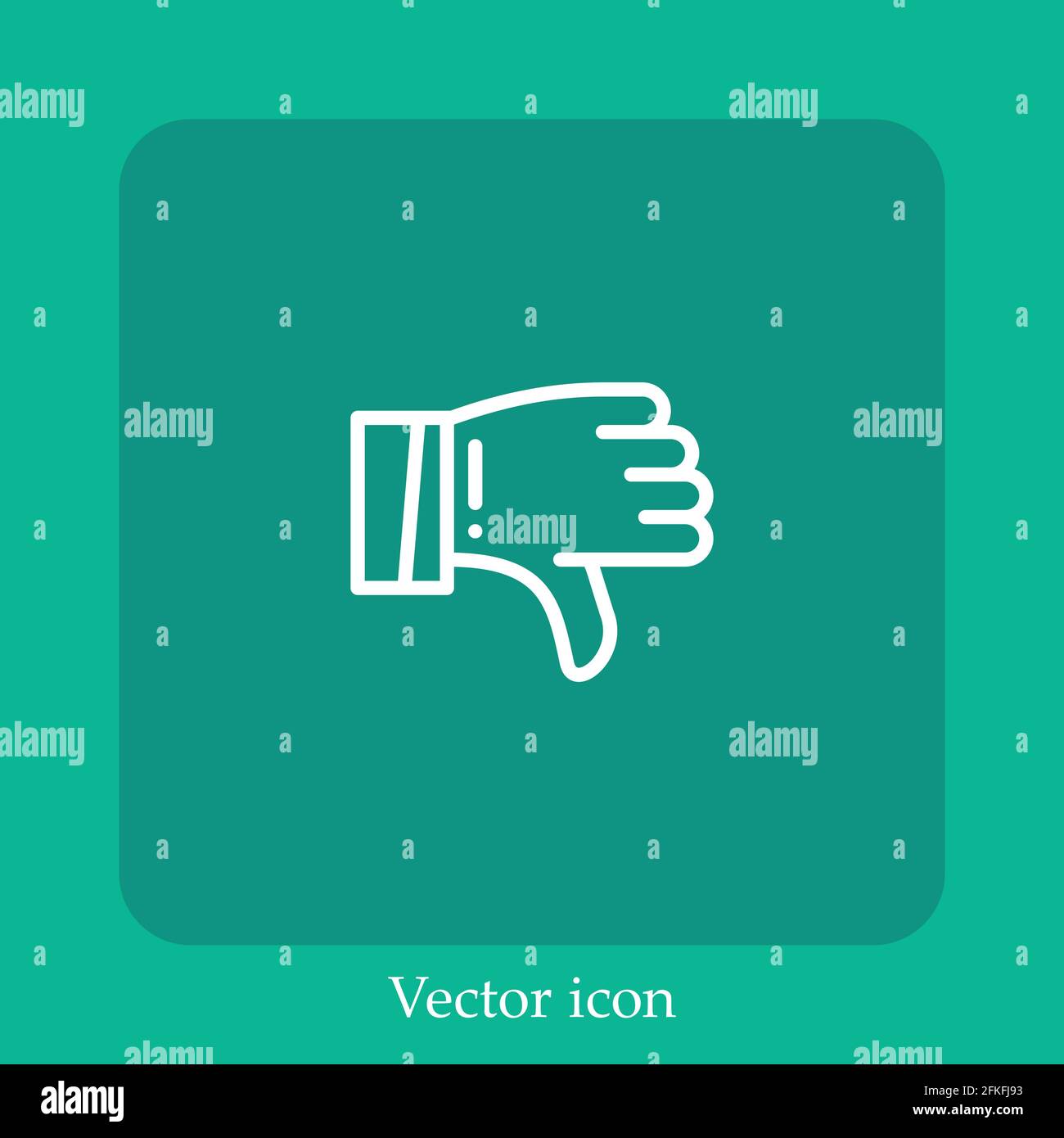 right to objection vector icon linear icon.Line with Editable stroke Stock Vector