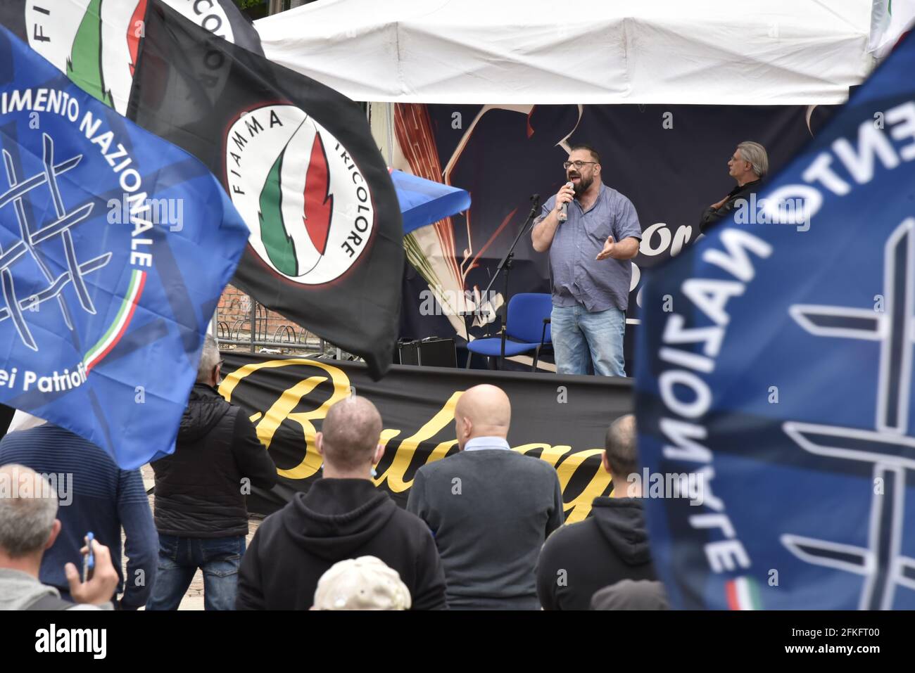 Public demonstration of the extreme right of Italian politics in ...