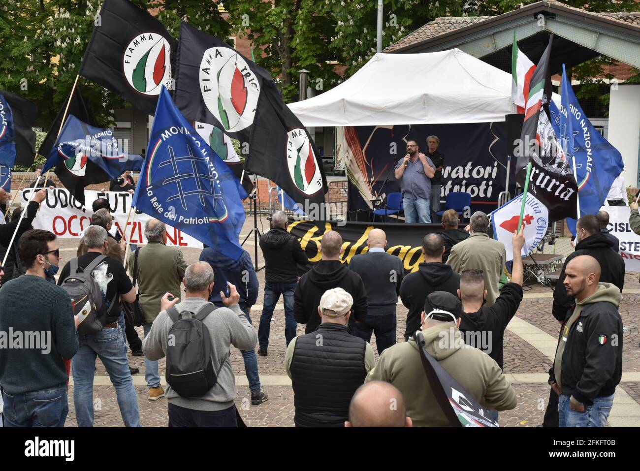 Public demonstration of the extreme right of Italian politics in ...
