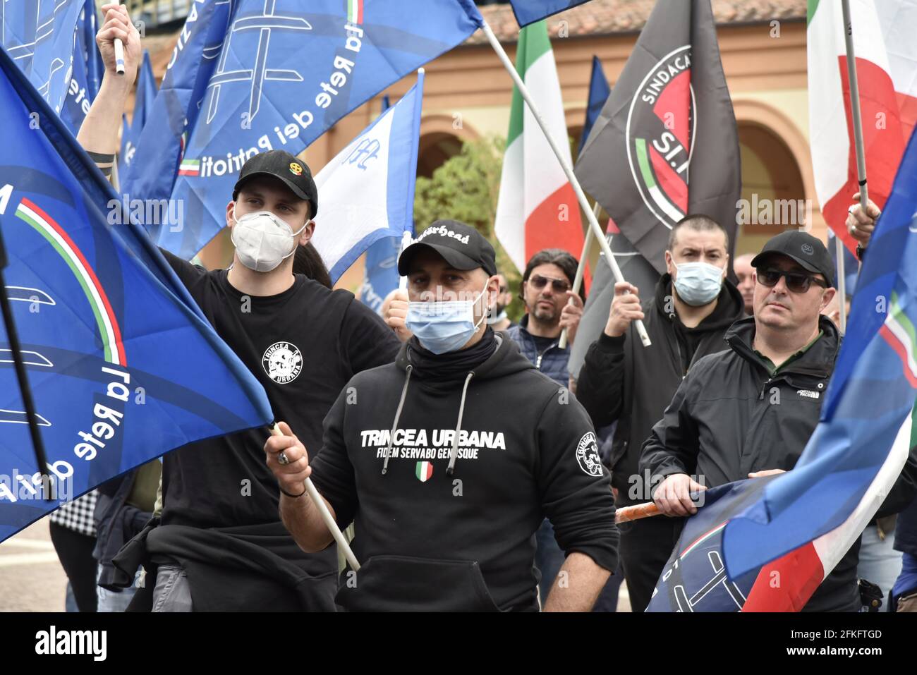 Public demonstration of the extreme right of Italian politics in ...