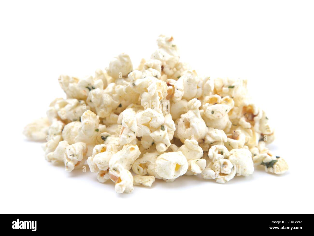 Jalapeno Ranch Flavored Cheese Popcorn on a White Background Stock