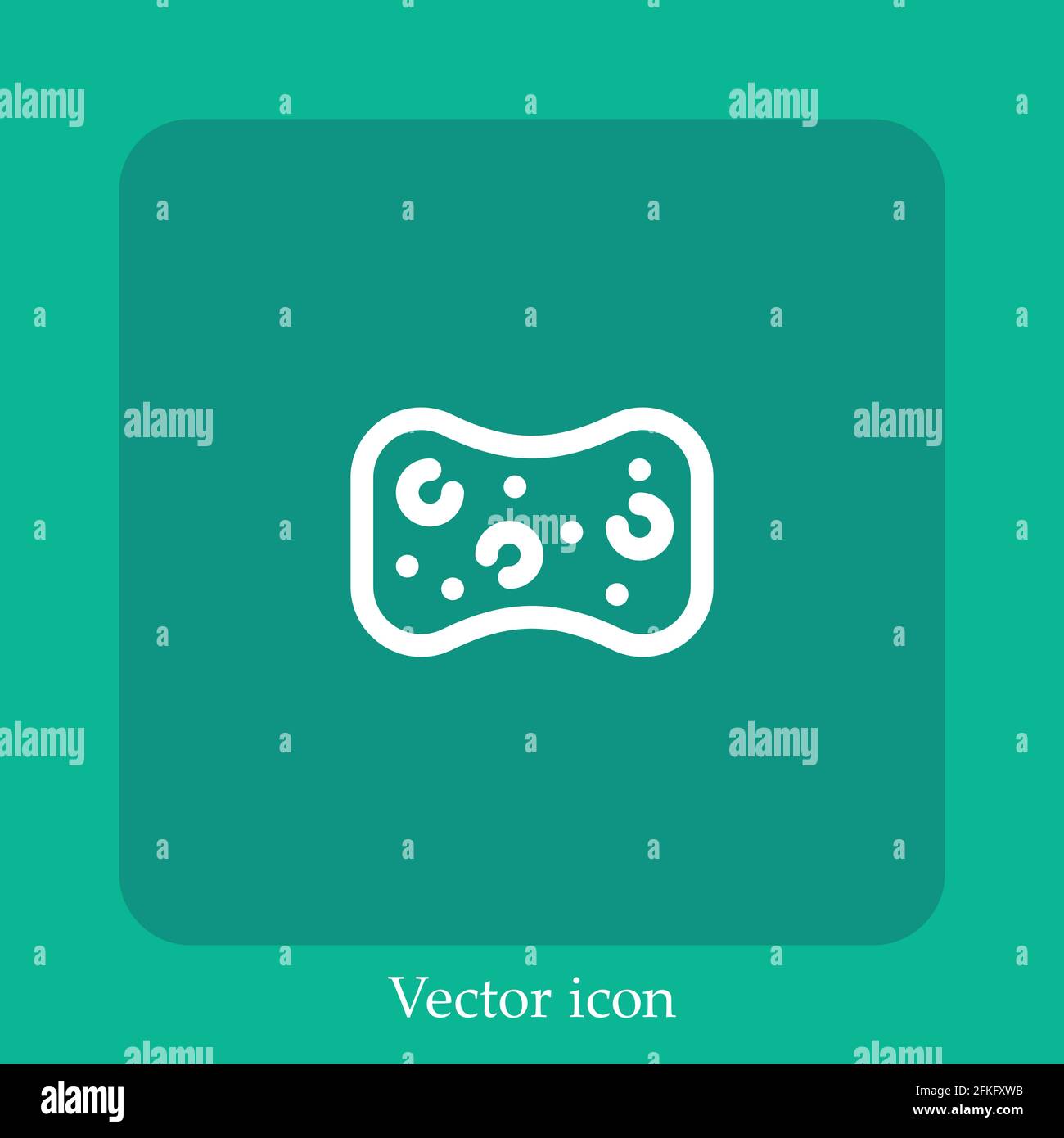 sponge vector icon linear icon.Line with Editable stroke Stock Vector