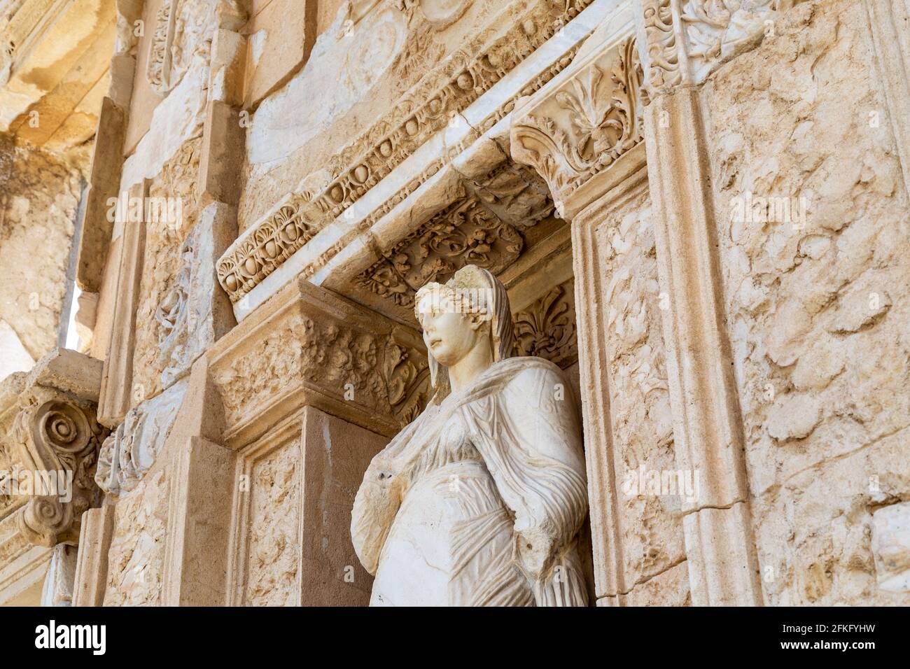 Celsus Library in Ephesus, Izmir, Turkey. Library of Celsus in the ...