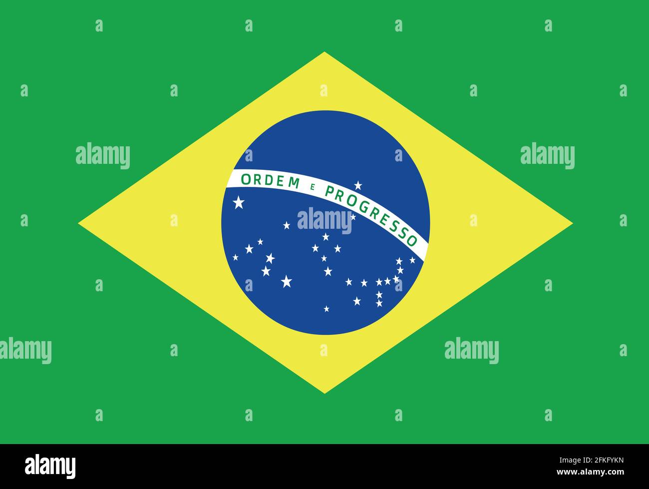 Vector illustration of the flag of brazil Stock Vector
