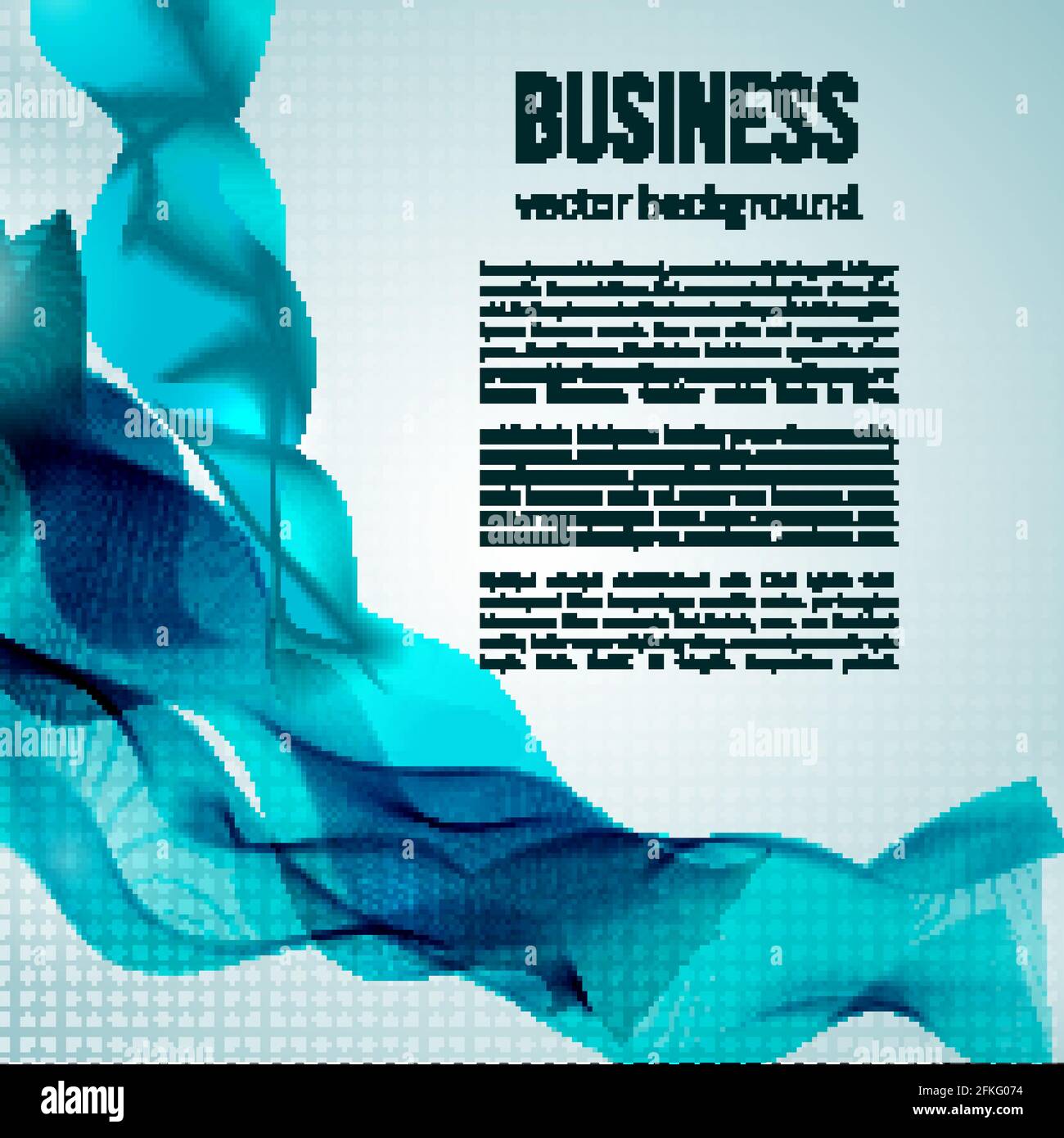 Bright blue moving wavy lines. Business background. Easy to edit design ...