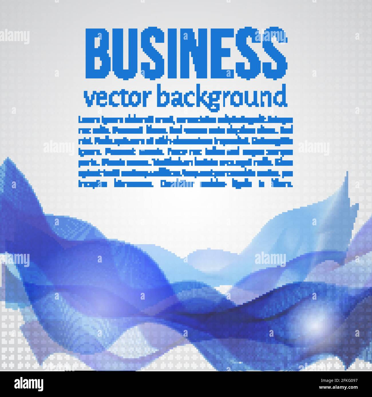 Bright blue moving wavy lines. Business background. Easy to edit design ...