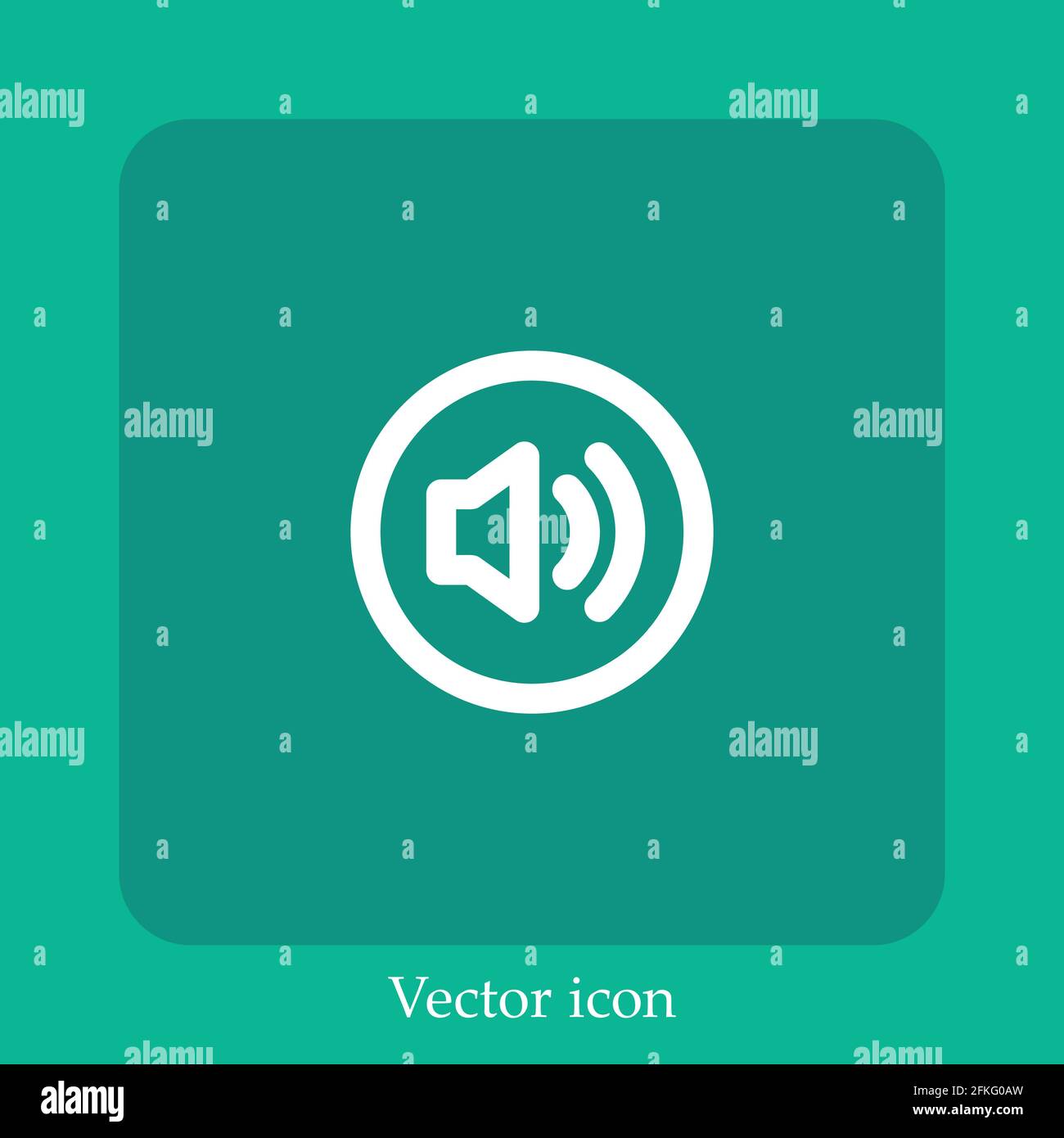 volume up vector icon linear icon.Line with Editable stroke Stock ...