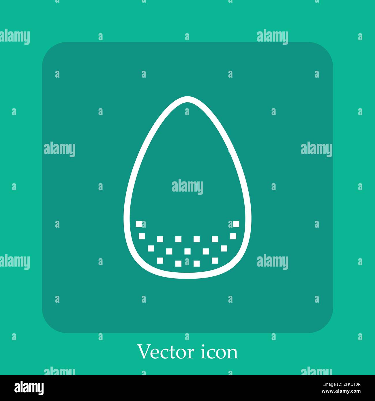 egg vector icon linear icon.Line with Editable stroke Stock Vector