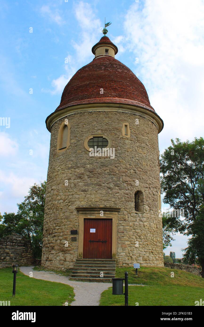The small town of Skalica na Slovensku, Slovakia: the medieval Rotunda Stock Photo