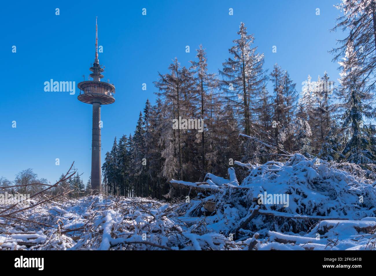 Winter Time In Wiesbaden Germany Snow Stock Photo Alamy