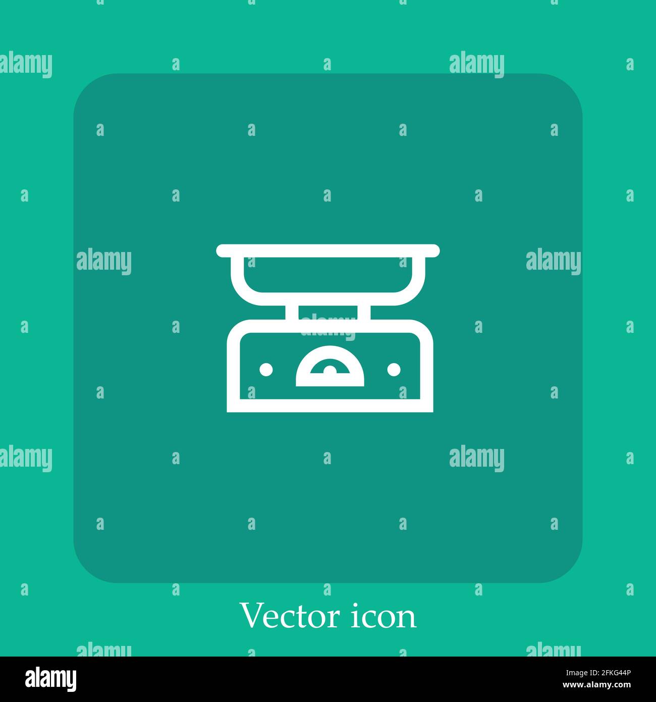 weight vector icon linear icon.Line with Editable stroke Stock Vector ...