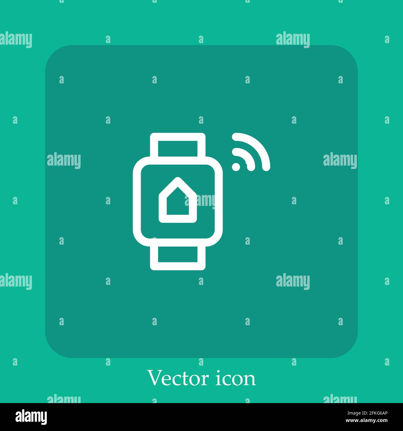 smarthome vector icon linear icon.Line with Editable stroke Stock Vector