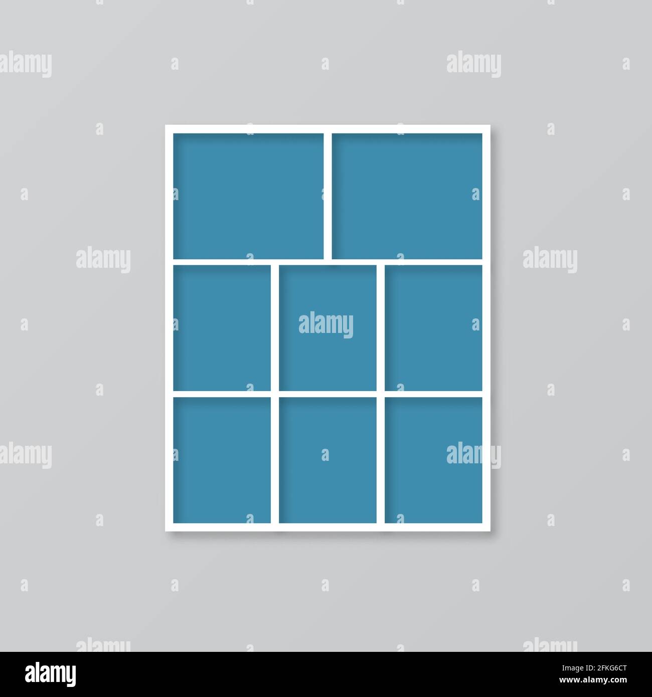 Frame photo collage. Mood board vector illustration. Timeline for