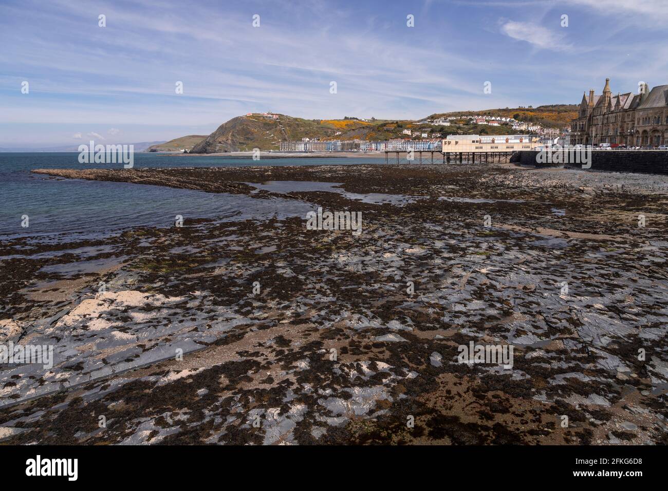 Aberystwyth seaside, Ceredigion, Wales Stock Photo