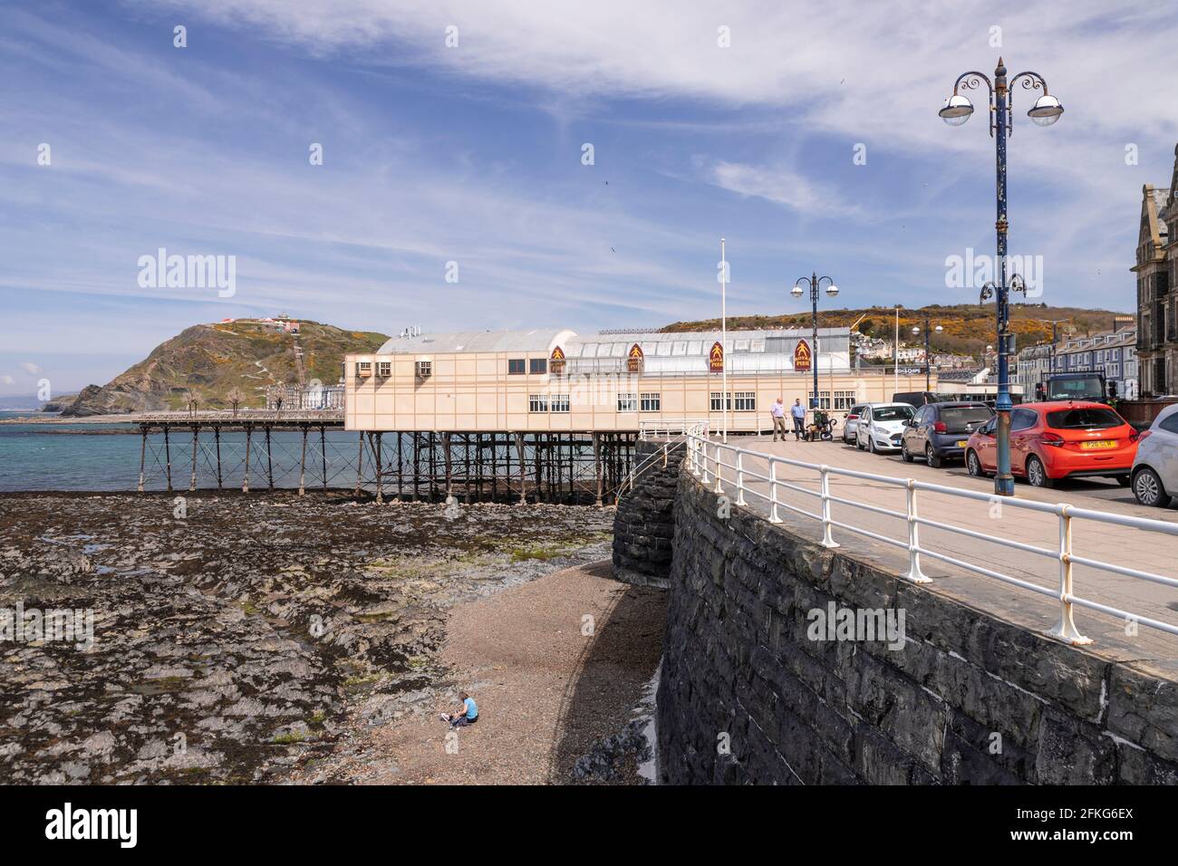 Aberystwyth pier, Ceredigion, Wales Stock Photo
