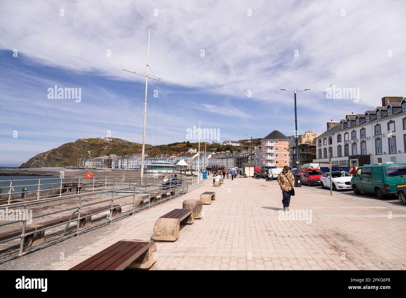 Aberystwyth promenade, Ceredigion, Wales Stock Photo